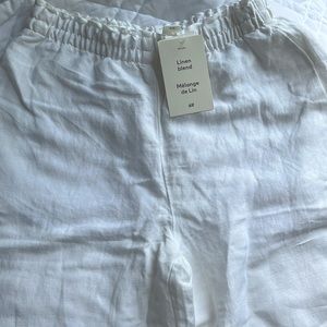 H&M White Linen Pants